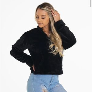 NVGTN Black Full Length Teddy Fleece